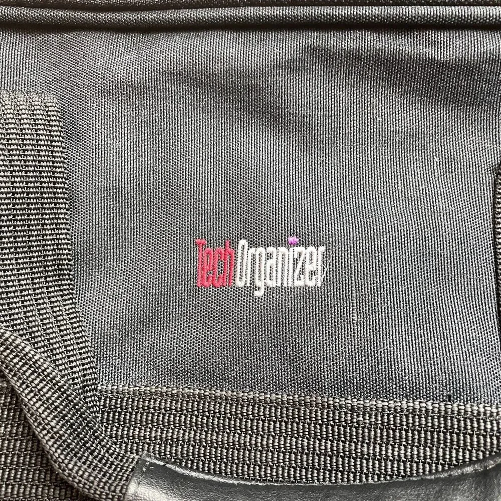 Tech Organizer Laptop Executive Messenger Travel Bag Expandable Zip Pockets